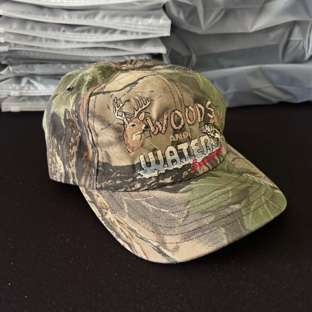 P Woods and Waters Sportsman Vintage Camo Snapback Hat